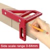 Fogari Square Protractor, 3D Multi-Angle Measuring Ruler for Woodworking, 45/90