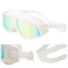 Adult Large Frame Waterproof Antifog Swimming Goggles Electroplate Plain Glass