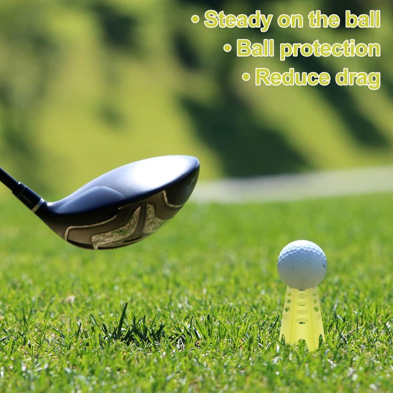 20Pcs Plastic Golf Tees Lightweight Golf Simulator Tees Portable Golf