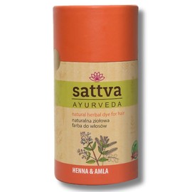 Natural Hair Colour in Red - Double Portion of Sattva Ayurveda: Henna Red for Allergy Sufferers, Organic Plant Hair Colour for Natural Hair Colour, Henna & Amla Hair Colour, Volume and Shine - ECOCERT