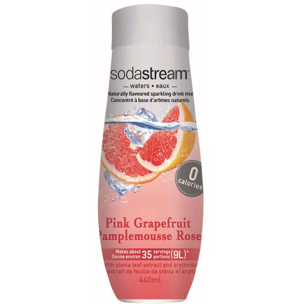 SodaStream Pink Grapefruit Zero Calorie Syrup, 14.8 Fluid Ounce