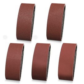 Sruhrak Sanding Belt, 30 x 330 mm, Pack of 10, 2 x Grain 60/80/120/240/400 Sanding Belt Set, for Sanding, Filing, Sharpening and Rust Removal, Best for Wood