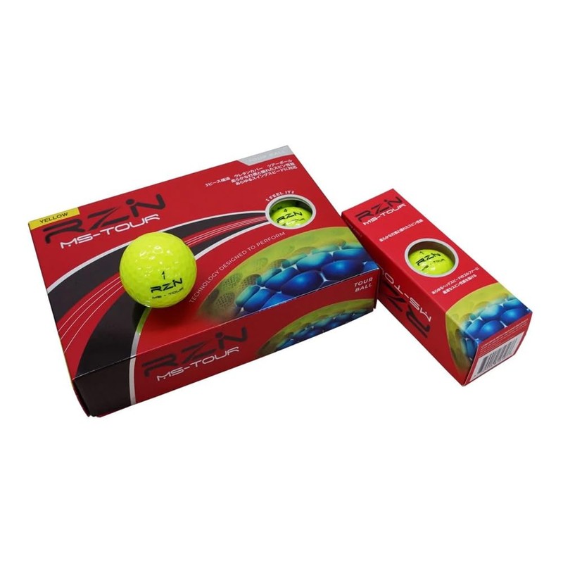 RZN Golf MS-TOUR Golf Balls, 3 Pieces, 1 Dozen (12