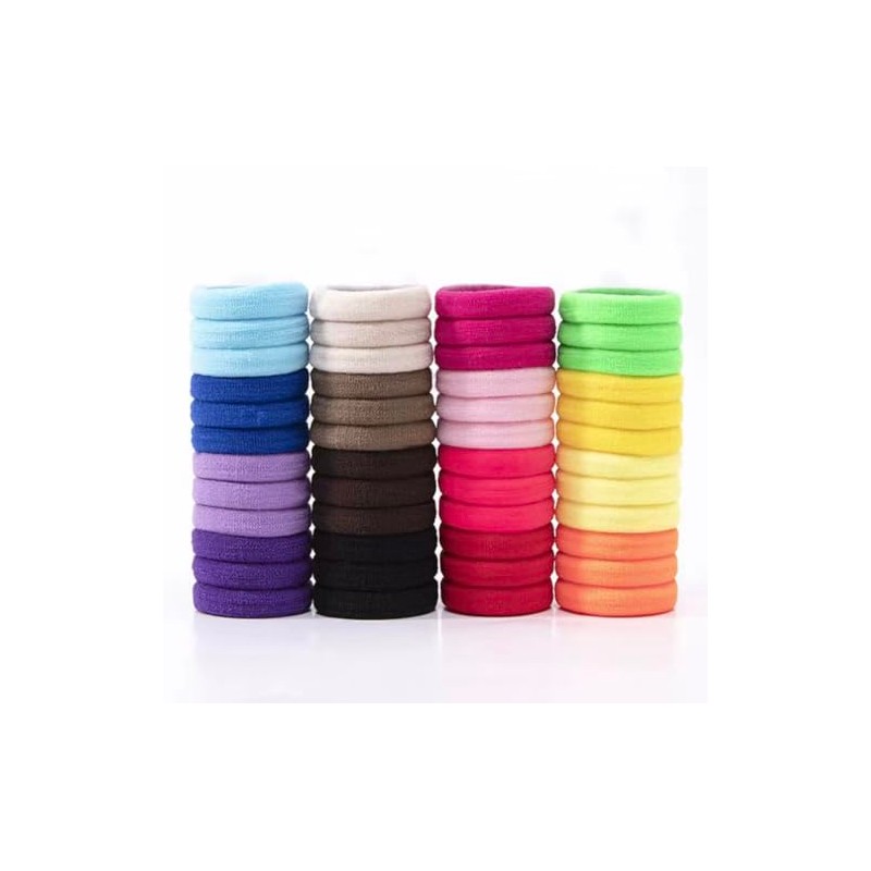 100pc 2.5cm Donas Ligas Scrunchies Elásticas Sin Costura para Cabello
