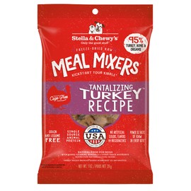 Stella & Chewy's Freeze Dried Raw Tantalizing Turkey Meal Mixer – Dog Food Topper for Small & Large Breeds – Grain Free, Protein Rich Recipe – 1 oz Bag