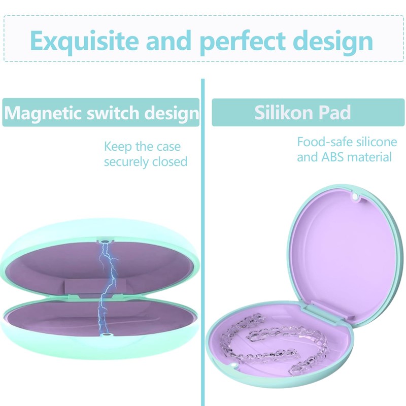 Retainer Case Cute Slim Aligner Case Compatible with Invisalign,Retainer Holder