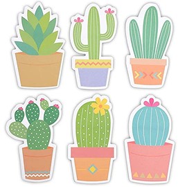 Cactus Sticky Notes, Succulent Note Pad (2.75 X 4.5 in, 6-Pack)