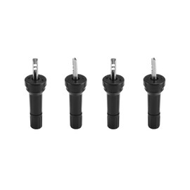 GEARLEADER 4pcs TPMS Tire Valve Stems Short Black Rubber Tyre Tubeless Include Valve Stem Core for Nissan Qashqai Sylphy Teana X-Trail