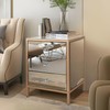 GEPOW End Tables, Modern Nightstand Bedside Table with 3 Drawers