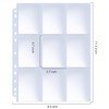 Trading Card Sleeve Pages, PANDRI 100 Pack 9 Pocket Trading