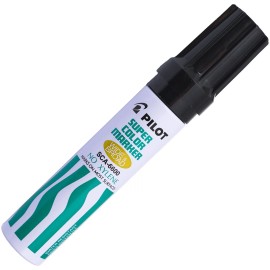 Pilot 45100 SCA-6600 Super Color Marker, No Xylene Black Permanent Ink