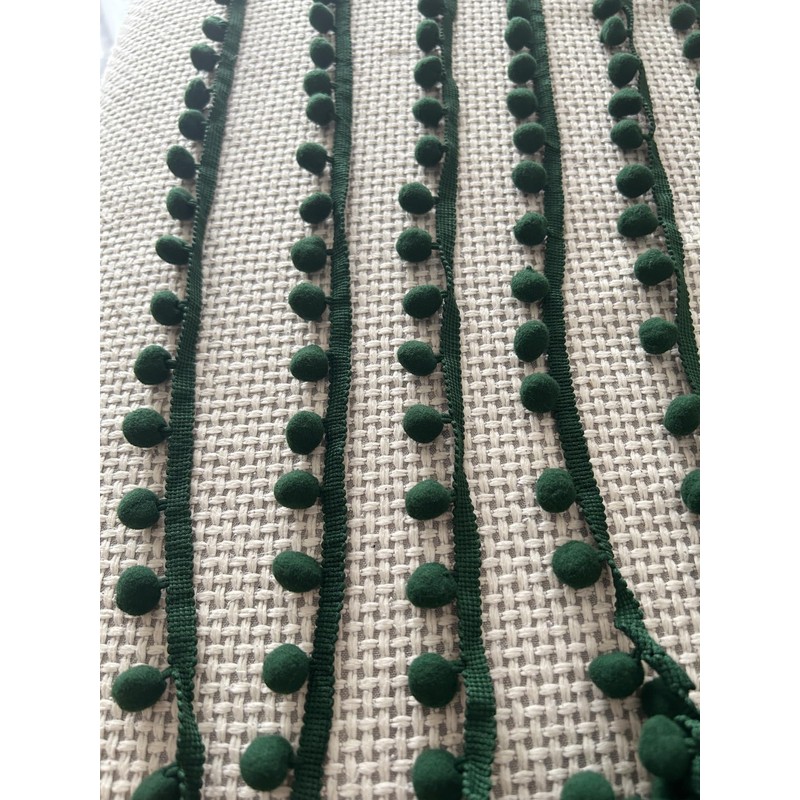 Daihellenstone 10 Yards Green Pom Pom Trim Ribbon 15mm Ball