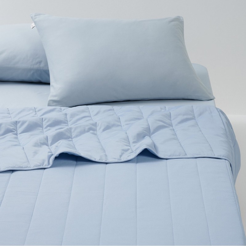 JAJU [JAJU] Cooling Summer Thin Quilted Blanket SS Blue