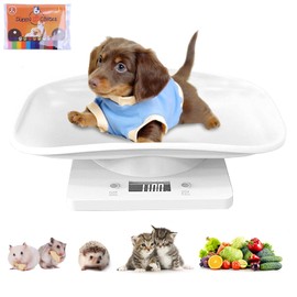 Pet Scale, Pet Scale, Small Animal Scale, Up to 22.0 lbs (10 kg), Digital Scale, 0.3 oz (1 g) Unit, Y-Shaped Measuring Tape, 15 Colors Included, Precision, Pet Tray, Removable, Health Management, For