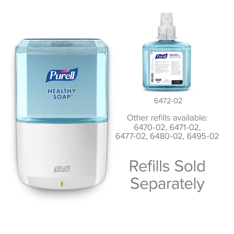 PURELL ES6 Automatic Hand Soap Dispenser, White, Compatible with 1200