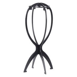 Xtrend 3 Pack 14.2 Inches Black Short Wig Stands for All Wigs/Hat Portable Collapsible Wig Dryer, Durable Wig Display Tool, Travel Wig Stands, Black