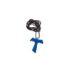 Eurofusioni Silver Plated Pendant Blue Tau cross