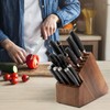 20 Slot Knife Block Storage without Knives,Acacia Wood Universal Knife