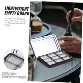 Gatuida 2-Piece Black Magnetic Empty Eyeshadow and Blush Palette Organizer Refillable Cosmetic Containers for Makeup Enthusiasts for Travel and Storage