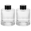HARFINGTON 2pcs 150ml/5oz Empty Glass Diffuser Bottle 3.7" x 2.6"