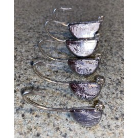 T&A JIGS 15 FAT BOTTOM TOG JIGS UNPAINTED 5/0 XX - STRONG STEEL HOOK Blackfish Tautog - 3/4oz