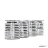 Hosley's Set of 4 Silver Glass Tealight Candle Holder- 3.54