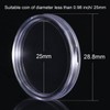 100 Pcs 25 mm Coin Holder Capsules Clear Round Plastic