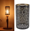 Metal lampshade, circular pattern cylindrical wrought iron small lampshade hollow