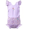 Splash About Happy Nappy Suit, Lilac Spring Frills