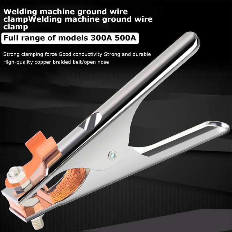 Welder Ground Clamp,Ground Clamp Copper 300A/500A A-Shape Earth Clamp |