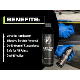 ExoForma Black Trim Restorer 8 Fl Oz Automotive Plastic Dye Waterproof No Painting Needed