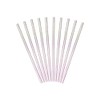 N//C Iridescent White Papers Straws, 7.75'' Cocktail Drinking Straws For