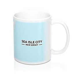 Sea Isle City, New Jersey NJ Map Mug (11 oz)