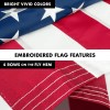 G128 5 Feet Tangle Free Spinning Flagpole (White) American Flag