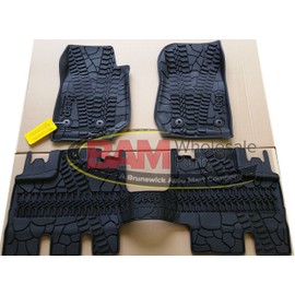 2016-2017 Jeep Wrangler 4 Door Unlimited Slush Mats Front and Rear Set of 3 OEM Mopar