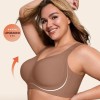Plus Size Seamless Bra Wireless Anti Sagging Daily Full CoverageColor: