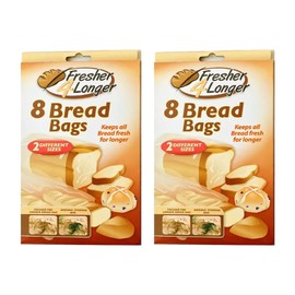 Bread Bags – Keeps Bread Fresher for Longer | Bread Storage Bags in 2 Different Sizes | Ideal for Home & Kitchen -Pack of 16