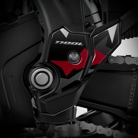 Az Graphishop 3D Resin Heel Stickers Compatible with Honda Africa Twin CRF 1100 L 2026 Protection from Bumps and Scratches Made in Italy ADB-AT1100L-26 (Grand Prix Red)