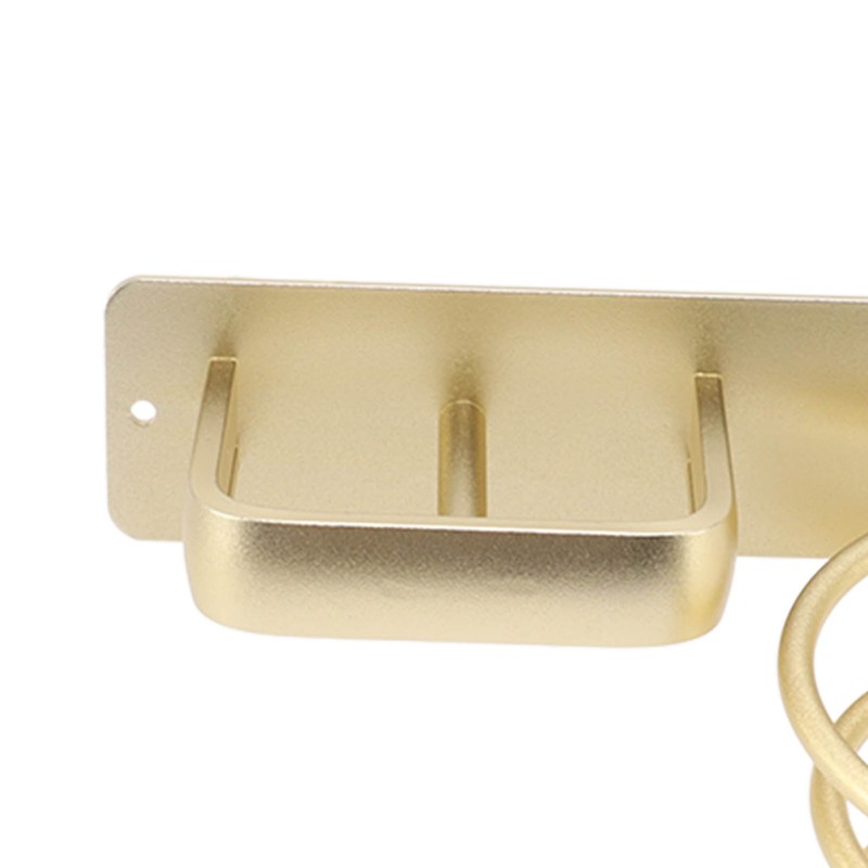 Hair Dryer Holder Hair Straightener Storage Bracket Rack Space Aluminum