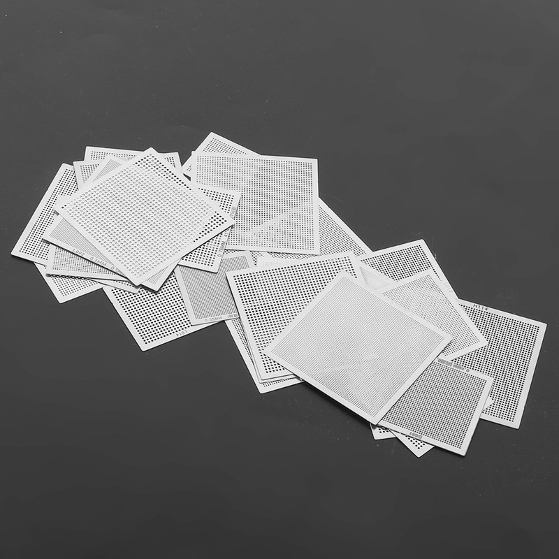 27Pcs/Set For BGA Universal Stencils Reballing Reball Rework Net Heated