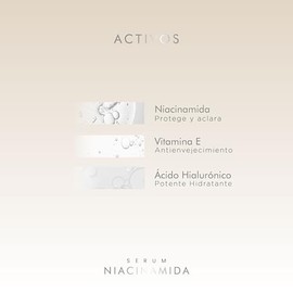 PUREZA NATUR Suero facial Niacinamida B3, Vitamina E y Acido hialurónico 50ml | Serum Niacinamide para todos tipos de piel skin barrier hidratante, antioxidante potente reductor de ojeras y líneas de expresión (50ml)