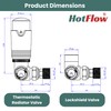 Hot Flow Chrome Estuary Corner TRV Thermostatic Radiator Valve (Pair)