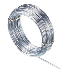 The Bead Shop 2mm Aluminium Craft Wire 12 Gauge - 20m (65ft) Bendable Wire for Jewellery Making, Sculpting, Floral Crafting, Armature, Wrapping, Bike Modelling and More