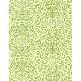 Melody Jane Dolls House William Morris Design Acorns Miniature Print 1:24 Wallpaper Green