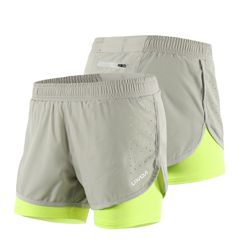 Women 2-in-1 Running Shorts Quick Drying Breathable Active Training Exercise