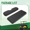 Wutist Universal Golf Cart Black Seat Bottom & Seat Backrest