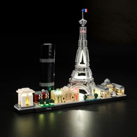 GEAMENT LED Light for (Architecture Paris with Eiffel Tower) Building Blocks Set - Compatible with 21044 Skyline Building Model (Model Set Not Included)