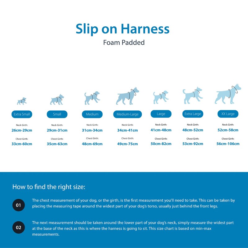 BullyBillows Slip-On Dog Harness - Foam Padded, Neoprene-Lined, Adjustable, Non-Restrictive