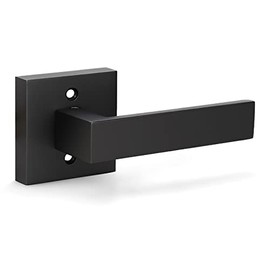 KNOBWELL 1 Pack Single Sided Heavy Duty Dummy Lever Set for Interior Door, Heavy Duty Dummy Handle, Matte Black Finish, Leversets for Interior Doors, Right/Left Handing 0.93 lb