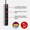 Power Strip Ecolor 5-Way White/Black 5.00 m H05VV-F 3G1.5